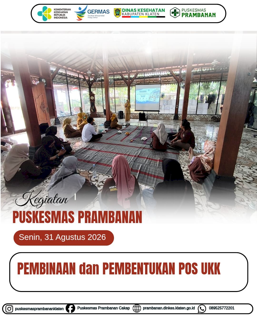 Pos Usaha Kesehatan Kerja (UKK), Pekerja Sehat, Kerja Produktif !